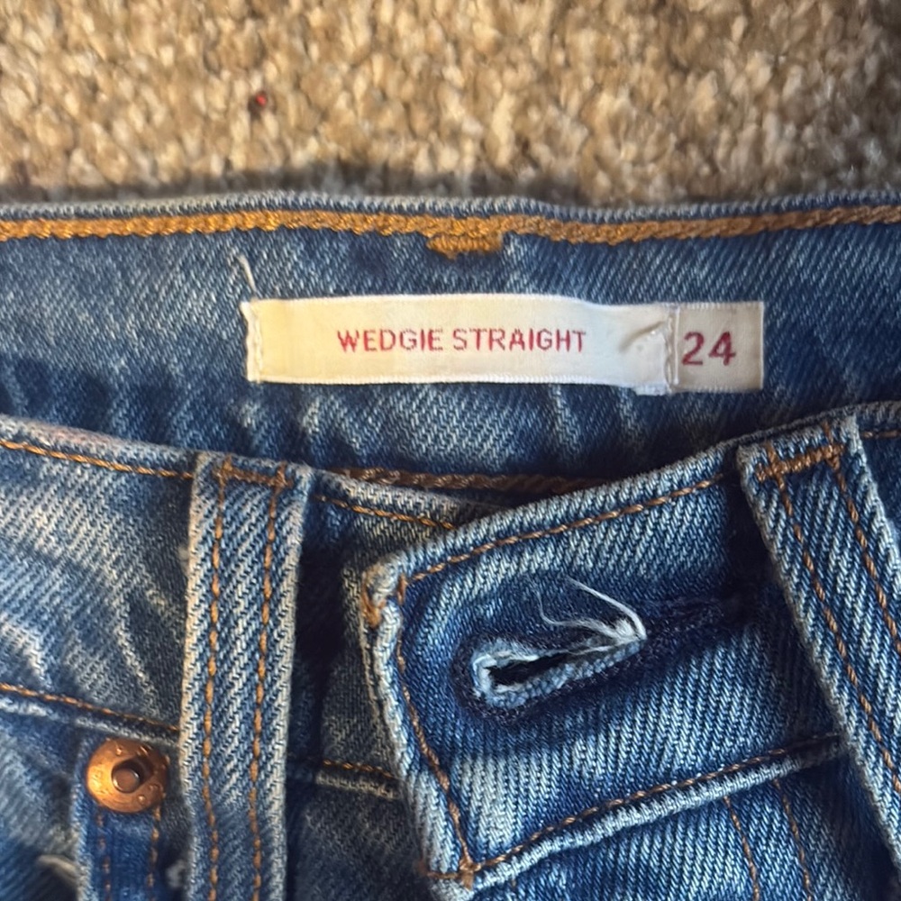 Levi's Blue Straight Leg Jeans Classic Style - Picture 4 of 8
